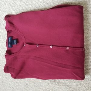 Ann Taylor, maroon, long sleeve, medium, sweater.